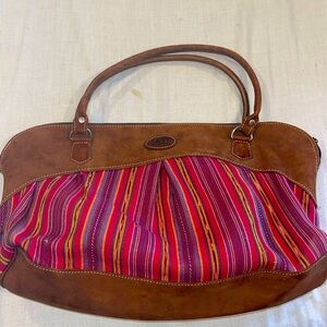 B17xx MUNDO MAYA GUATEMALA LEATHER/CANVAS PURSE